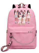 Рюкзак TWICE розовый с цепью №1