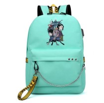 Рюкзак Магическая битва (Jujutsu Kaisen) бирюзовый с цепью №1