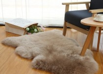 Шерстяной ковер бобовый цвет (70х100см)