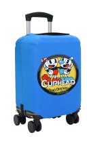 Чехол на чемодан S - Капхед (Cuphead) синий №1