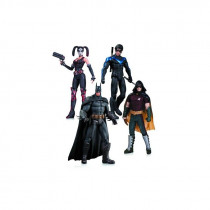Фигурки Batman Arkham City Harley Quinn, Batman, Nightwing, and Robin Action Figure