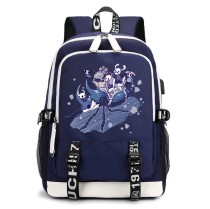 Рюкзак Герои из игры Hollow Knight синий с USB-портом №4