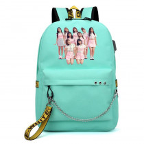 Рюкзак TWICE бирюзовый с цепью №1