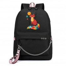 Рюкзак с Лисой (FOX) черный с цепью №1