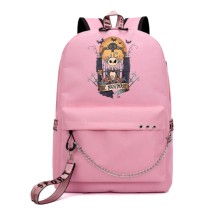 Рюкзак Джек Скеллингтон (The Nightmare Before Christmas) розовый с цепью №5